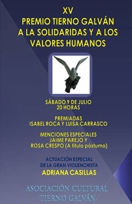cartel del XV Premios Tierno Galván